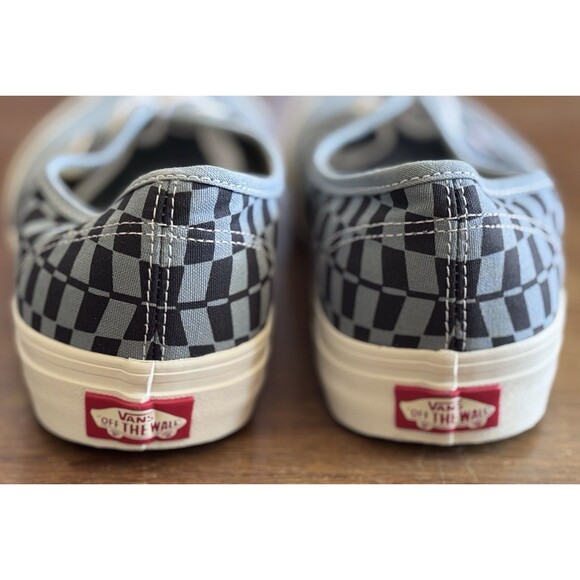 Men’s Size 9 Vans Authentic Warp Check Blue VN000D7YBLU